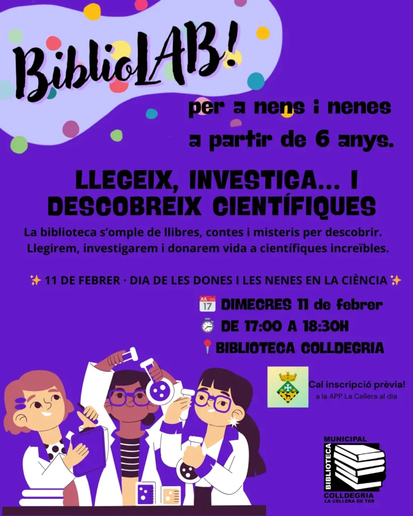BIBLIOLAB: 🧪📚 Llegeix, investiga… i descobreix científiques!