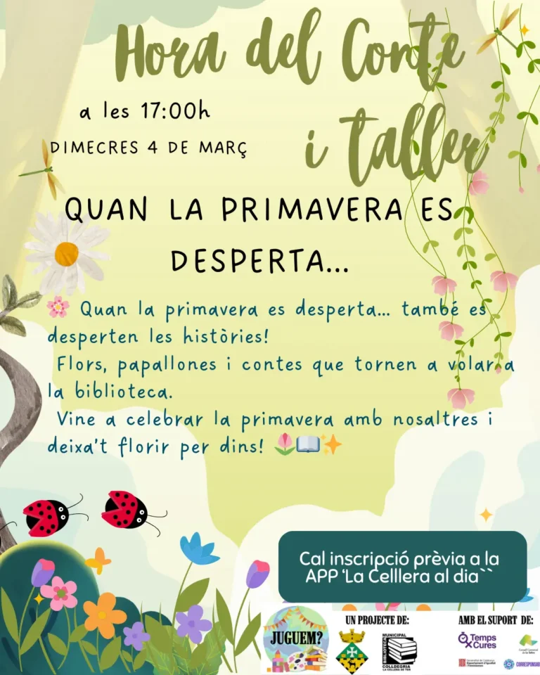 HORA DEL CONTE: 🌷 “Quan la primavera es desperta…”