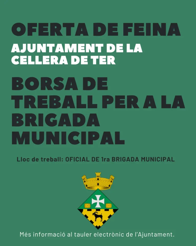 📢 Borsa de treball – Brigada municipal