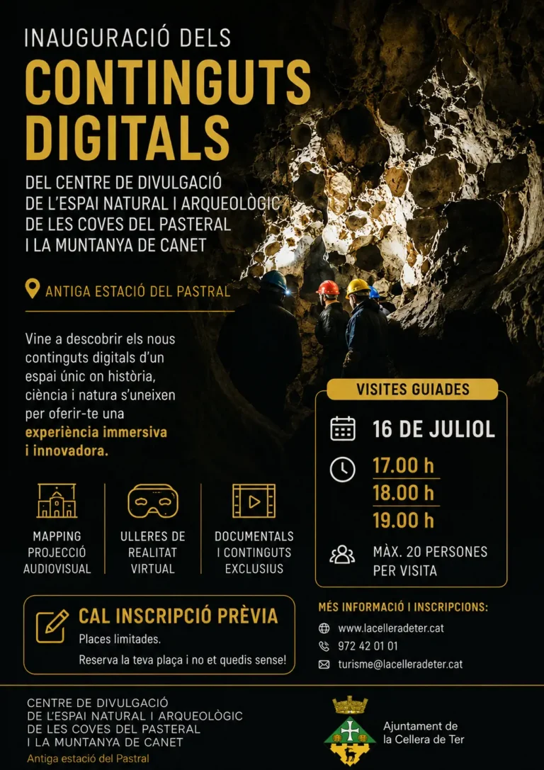 Inauguració dels continguts digitals del Centre de Divulgació de l’Espai Natural i Arqueològic de les Coves del Pasteral