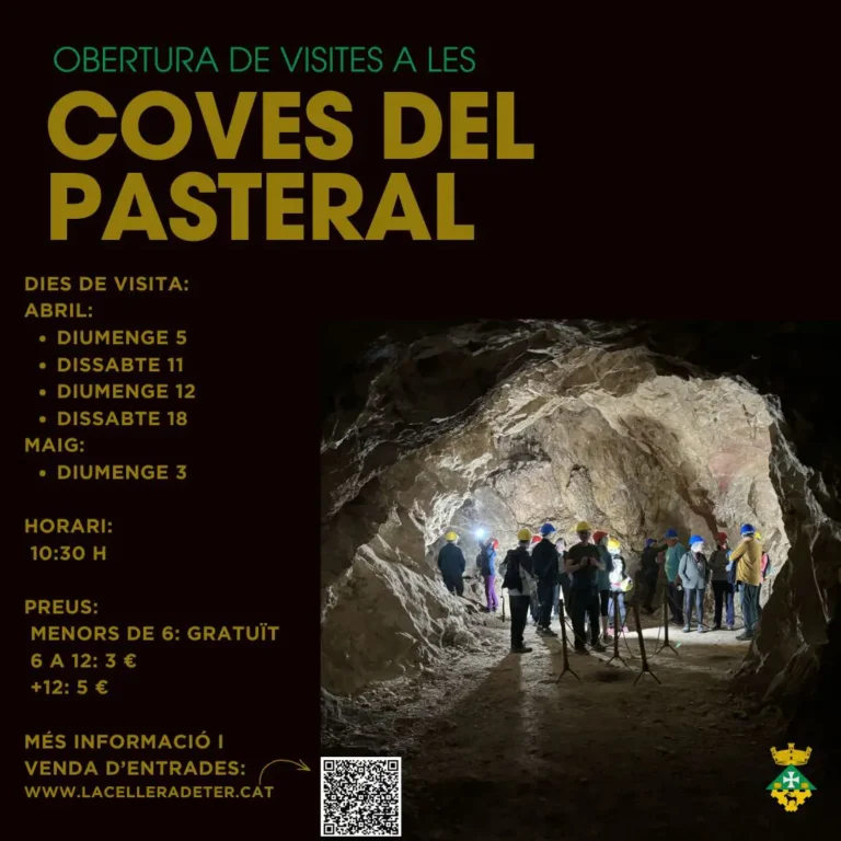 Obertes les reserves per visitar les Coves del Pasteral.