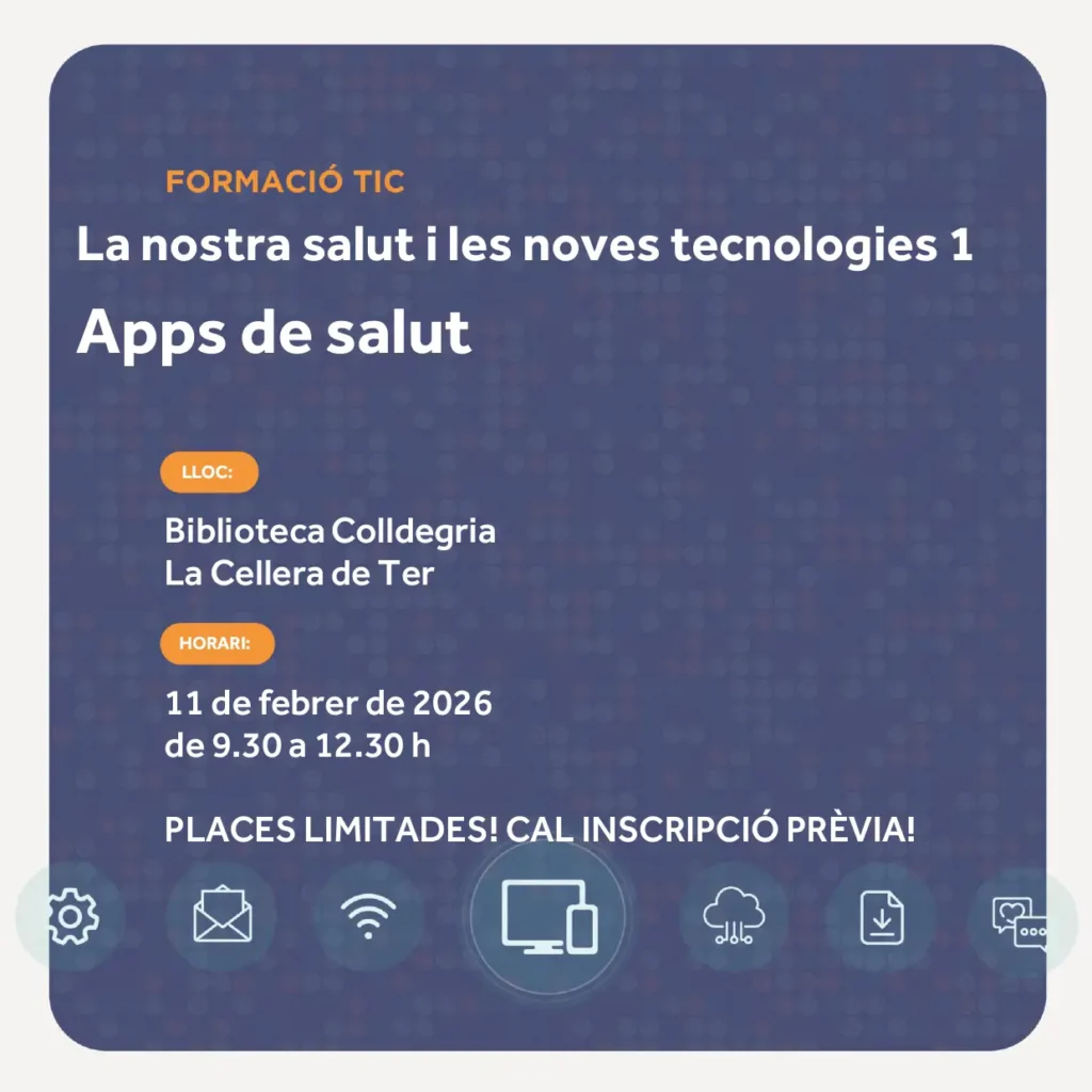 📱 TALLER TIC: La nostra salut i les noves tecnologies – Apps de salut