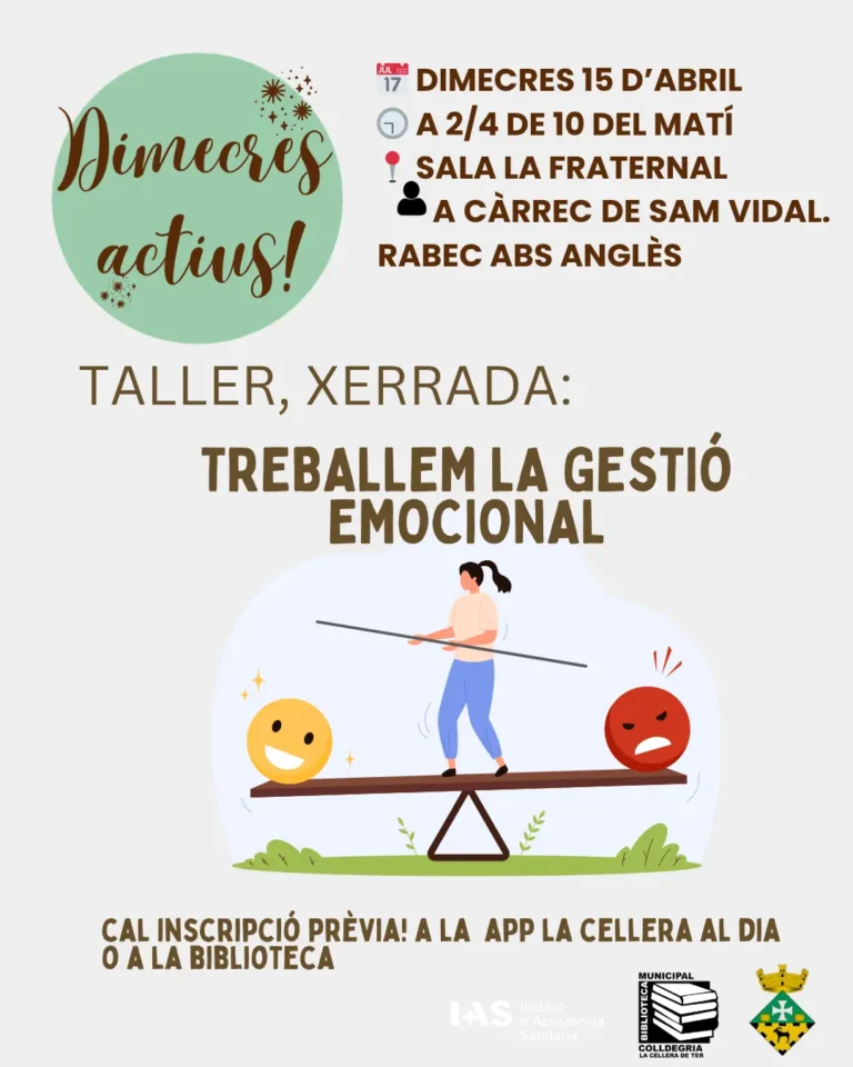 DIMECRES ACTIUS: GESTIÓ EMOCIONAL